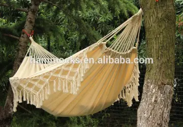Cotton hammock with fringe canvas hammock with fringe