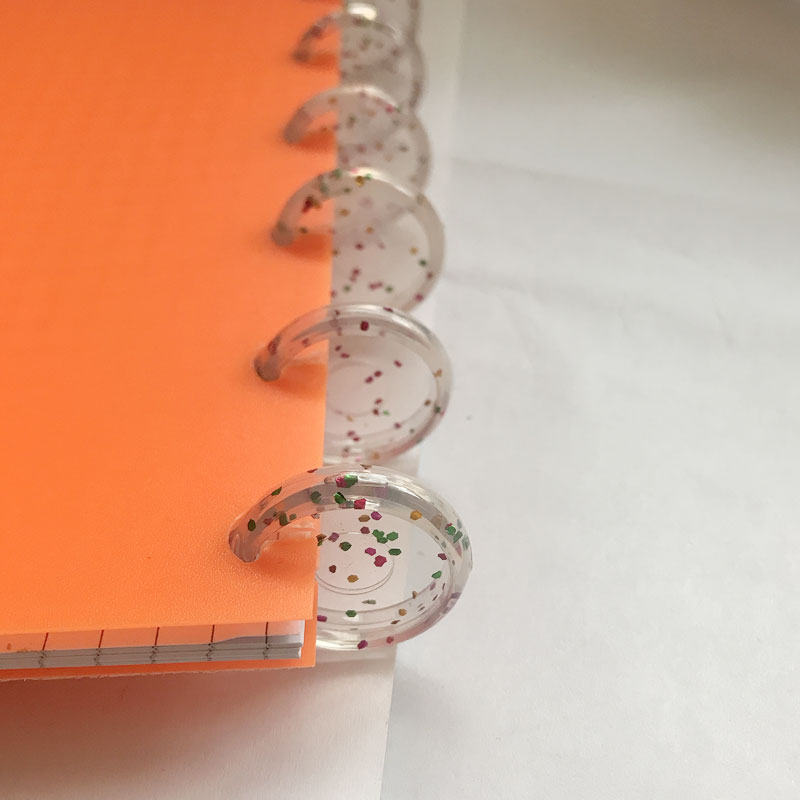 30pcs Shining Notebook Plastic Binding Mushroom Hole Button Plastic Round Discs Loose leaf Coil 360 Degree Buckle Office Supplie