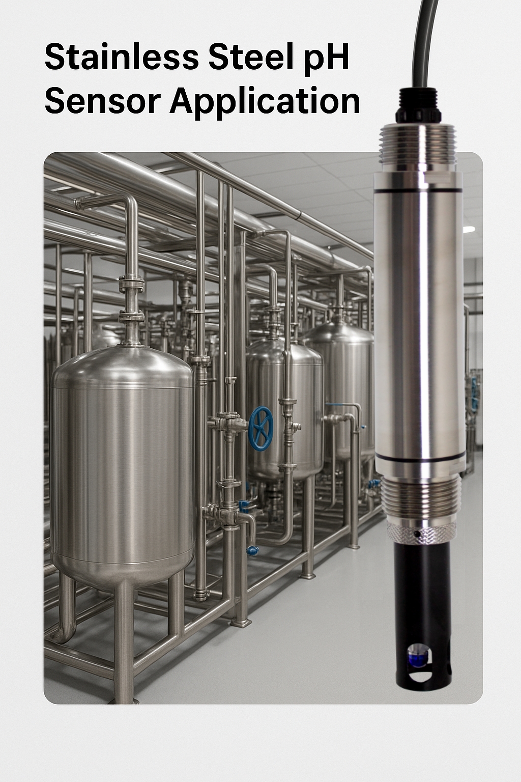 Stainless steel pH sensor application