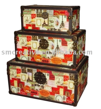 wooden box with canvas