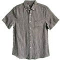 Men Causal Cotton Crepe Grass Print Shirt Mature