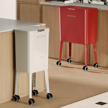 Large Capacity Rollable Bathroom Trash Bin with Anti-Bend Design