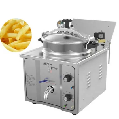 Commercial KFC Chicken Express Pressure Fryer Machine 16L Stainless Steel