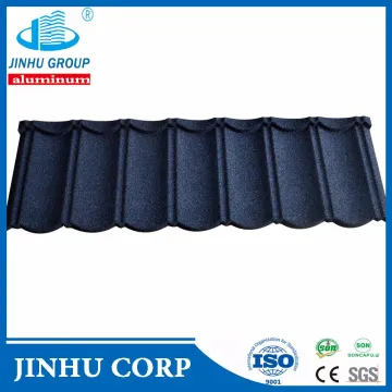 Clear acrylic overglaze Stone Coated Metal Roof Tile used for building material