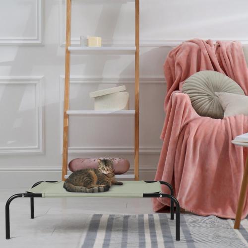 Lit vert olive en polyester en polyester pour animaux de compagnie