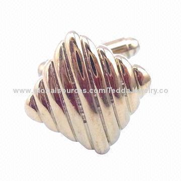 Cufflinks, Made of Brass, OEM and ODM Orders Welcomed