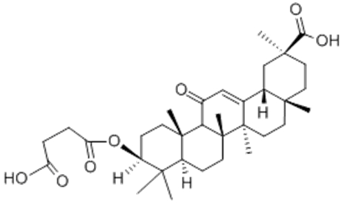 Olean-12-en-29-oicacid, 3-(3-carboxy-1-oxopropoxy)-11-oxo-,( 57263075,3b,20b)- CAS 5697-56-3