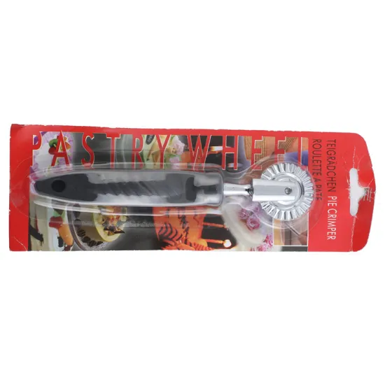 Hot Sale Stainless Steel Mini Pizza Cutter with Wooden Handle