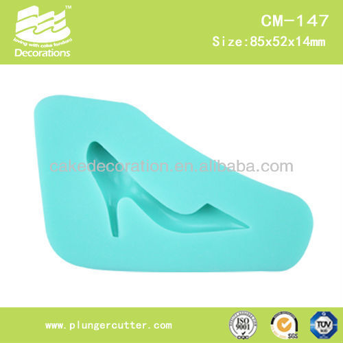 Silicone fondant heel shoes mold/mould