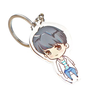 Custom Cute Acrylic Keychains with Clear Charm Manufacturer Design