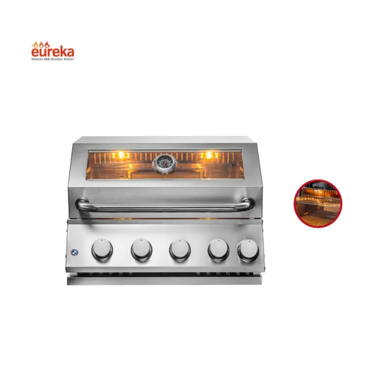 Window Design Outdoor Stainless Steel 4 Burner Gas Bbq Grill