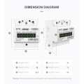 100A 110V 220V 50-60HZ LCD Single phase 2 wire 3 wire Din-rail kWh watt hour energy meter for America
