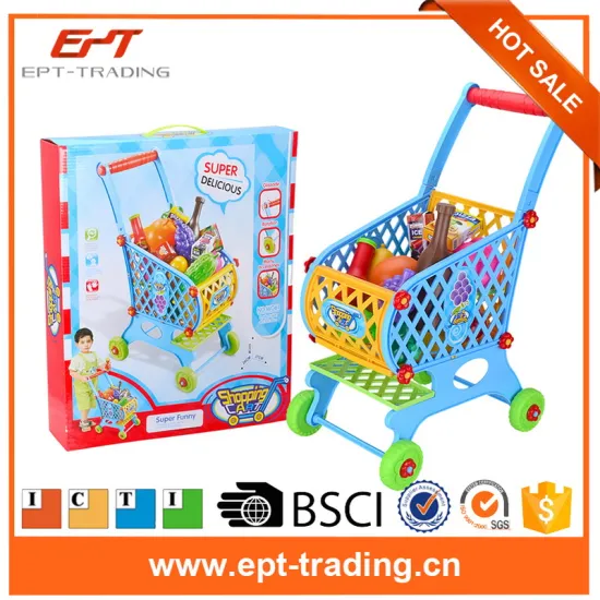 Most popular kids Supermarket mini toy shopping cart kids pretend play toys