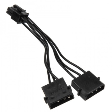 Dual 4Pin Molex to 6Pin pci-e Cable