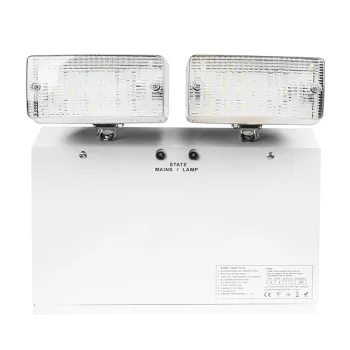2x6W LED Emergency Double-headed Lamps Wall Mounted