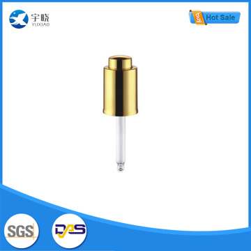 Блестящая позолоченная капельница со стеклянной пипеткой
