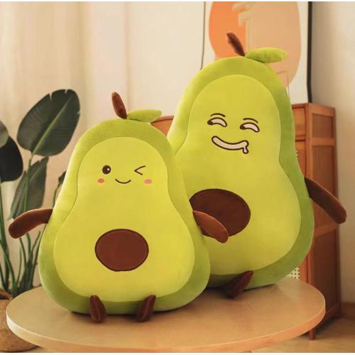 Almohada de tiro relleno de peluche de aguacate realista almohada suave