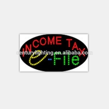 INCOME TAX E FILE chasing animated led sign