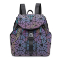 Zaini luminosi geometrici personalizzati alla moda all&#39;ingrosso PU Studenti delle scuole sportive per le in pelle zaino unisex backpac per laptop da viaggio