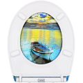 Duroplast Soft Close Toilet Seat in boat pattern