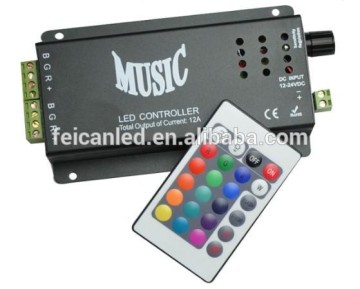 DC12-24V 4A/CH IR 24keys RGB Music led controller control rgb led strip light