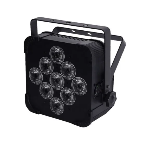 Hot Selling 9x18W RGBWA UV DMX LED Flat Par Lighting for Wedding Decorations - Battery Operated