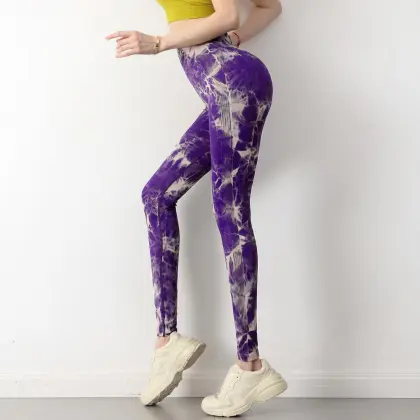 poly spandex women's high waist yoga pants