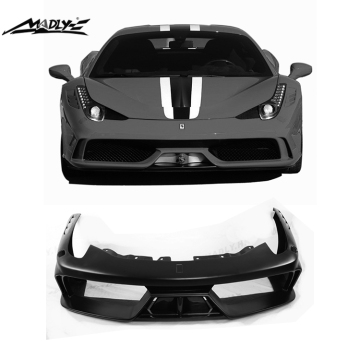 Perfect quality Fiber glass & Carbon Fiber F458 Front Bumper for Ferrari 458 body kits