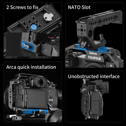 Selens Camera Cage for Lumix S5II/S5IIX - Ideal Support Bracket for Shooters