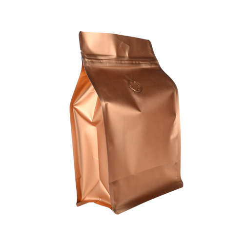 Wholesale Printed Plastic Flat Bottom Coffee Bag 500G