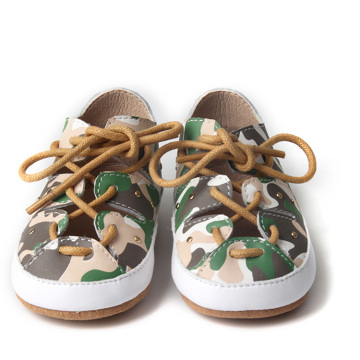 Camouflage Leather Unisex Baby Loafer Shoes