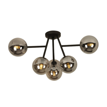 Modern Retro Smoky Glass Ceiling Lights for Home and Cafe