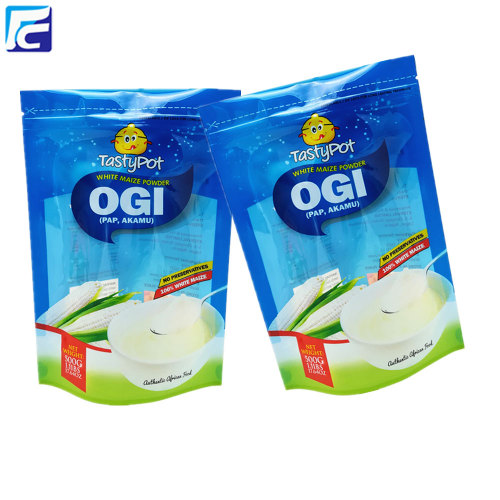 Custom printed powder packaging bag with window