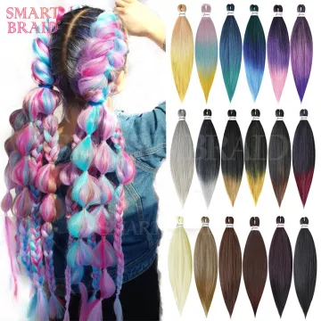 Black Long Prestretched Braid Yaki Synthetic Ombre Bulk Private Label Pre Stretched Braiding Hair