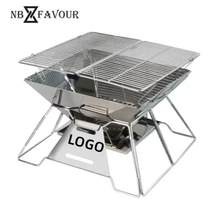 Stove Outdoor Folding Barbecue Stove Fire Table Barbecue Rack Camping Stove