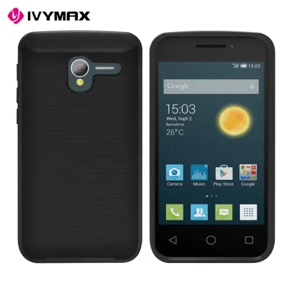 New arrival brushed tpu metal pc hybrid phone case for Alcatel stellar/tru