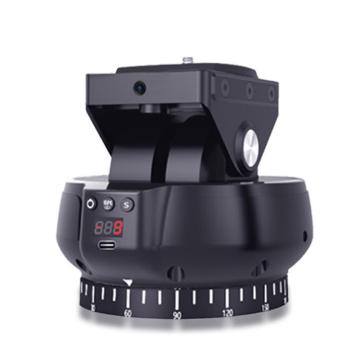 Wireless Remote Camera Pan Tilt Head with Adjustable Speed for 360 Degree Smartphone Rotation and Panoramic Tripod Use