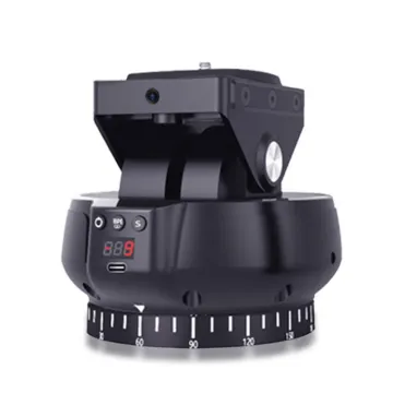 Wireless Remote Camera Pan Tilt Head with Adjustable Speed for 360 Degree Smartphone Rotation and Panoramic Tripod Use