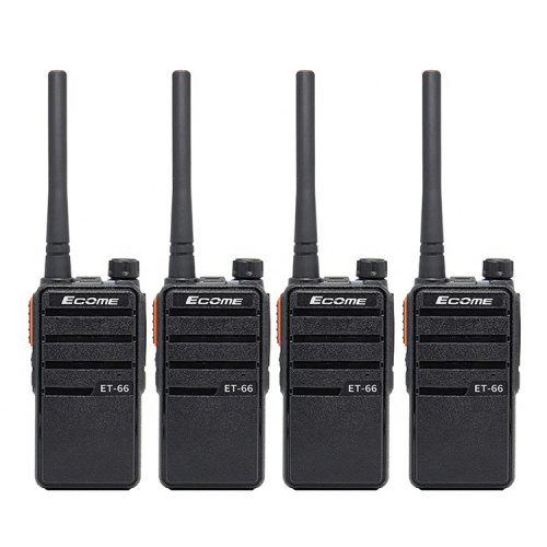 Best Sell Ecome ET-66 Long Range UHF Radio Radio Radio Office Walkie Talkie 4 Package