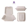 최고의 판매 생분해 성 bagasse clamshell box 일회용 테이크 아웃 플레이트 사탕 수수 식품 용기