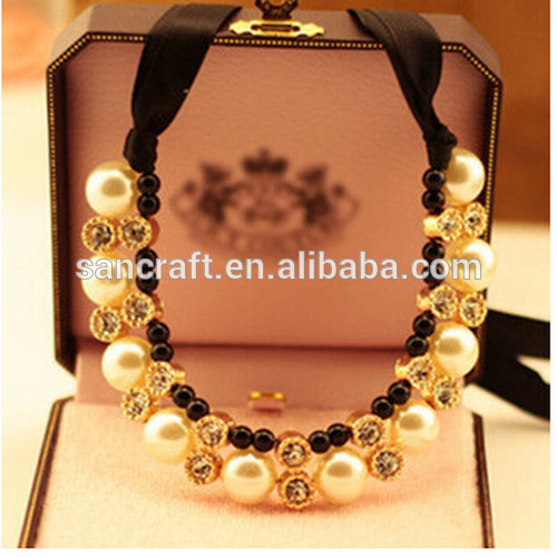 CHEAP WHOLESALE CHARM PEARL NECKLACE, TRENDY BEAD NECKLACE 2015, ELEGANT AND EXQUISITE NECKLACE