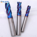 HRC70 Tungsten Steel End Mills Coating Blue Nano