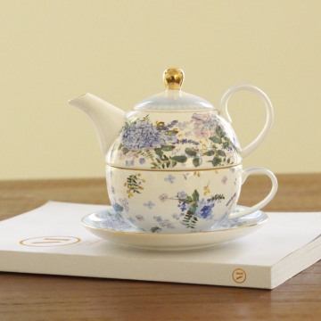 Set di tè pomeridiano classico britannico personalizzabile - Teiera per ceramica per uno