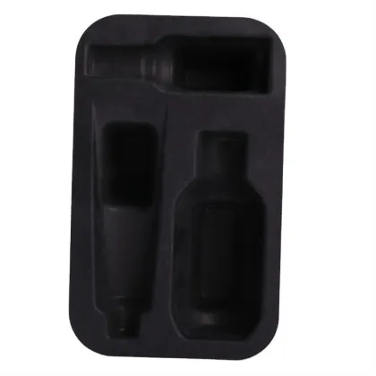 Wet pressed molded fiber electronics packaging insert tray