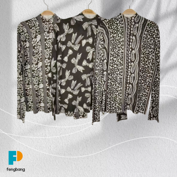 Askılı Desenli Batik Triko Kazak