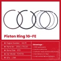 ชิ้นส่วนอัตโนมัติ Toyota Piston Ring 1G-Fe 13011-70110