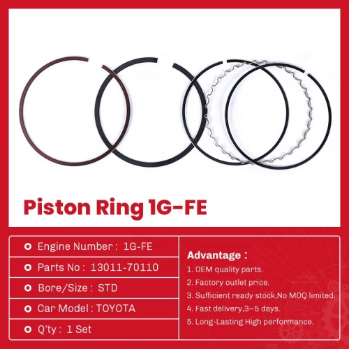 قطع غيار Auto Toyota Piston Ring 1G-FE 13011-70110