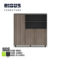 European style office use boss room golden eucalyptus foshan factory wood file cabinet