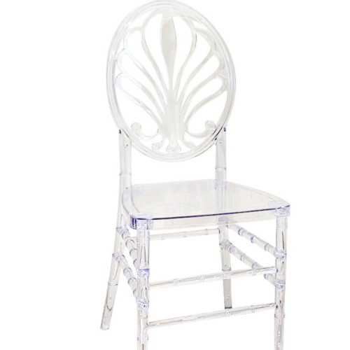 Hot Selling Clear Plastic Back Wedding Dining Chair