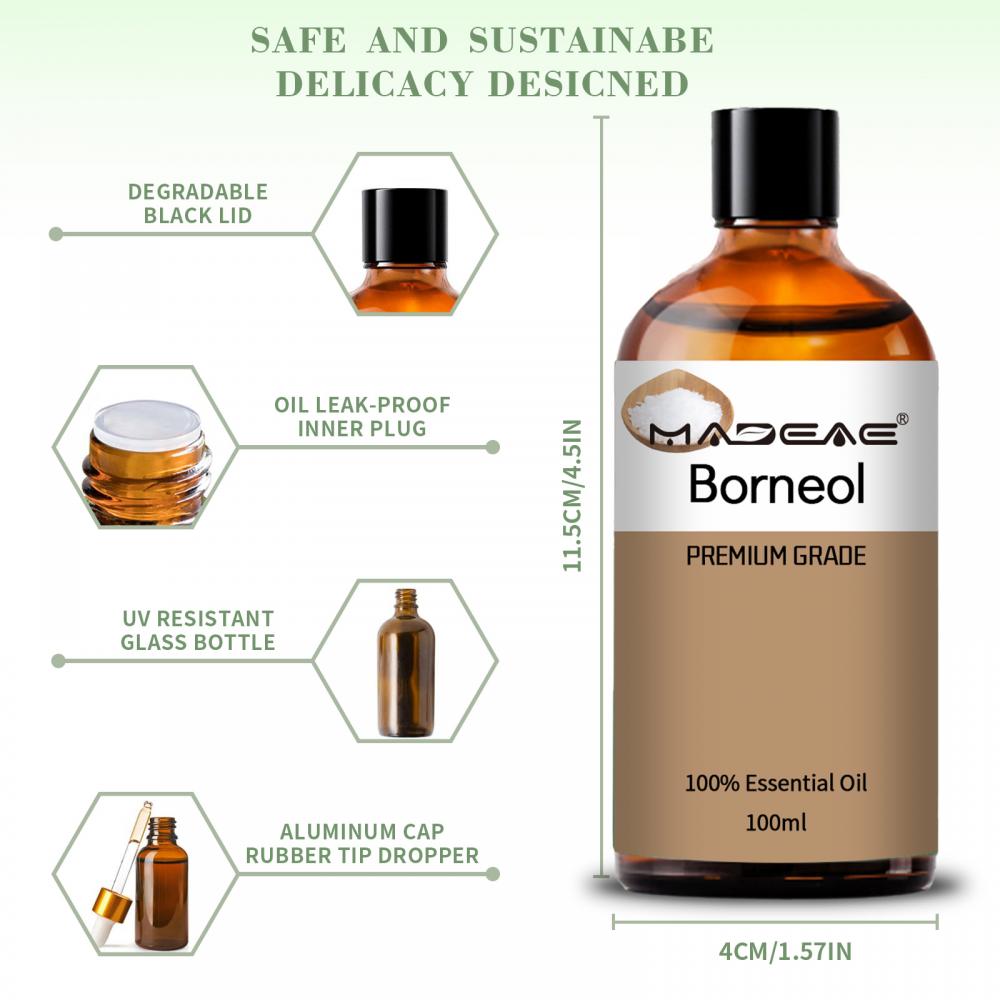 Óleo terapêutico 100% puro Borneol Borneol Óleo essencial para o crescimento da massagem de crescimento de capilar Soap